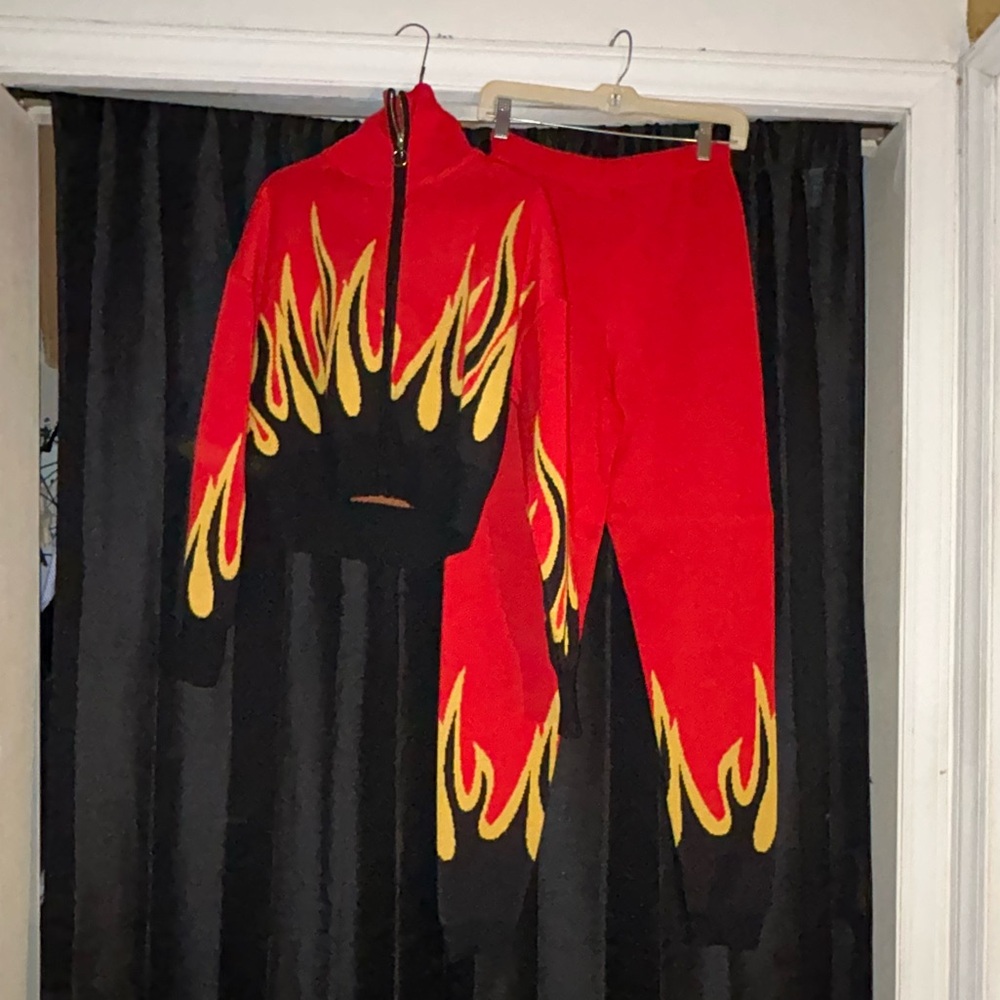 Red Flame Sweatsuit